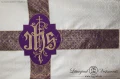 FUNERAL PALL - color sample - WHITE-PURPLE