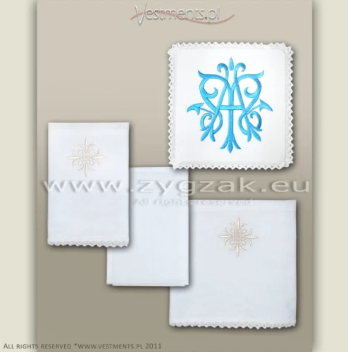 C27 DARK BLUE - MARIAN CHALICE LINEN SET