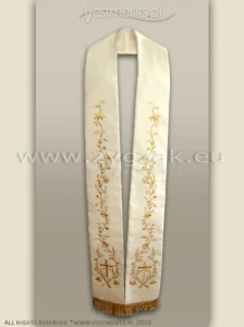 SG-HM-1 WHITE GOTHIC STOLE