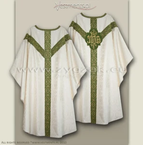 OS-ROZ-GH WHITE/OLIVE IHS SEMI-GOTHIC LOW MASS SET